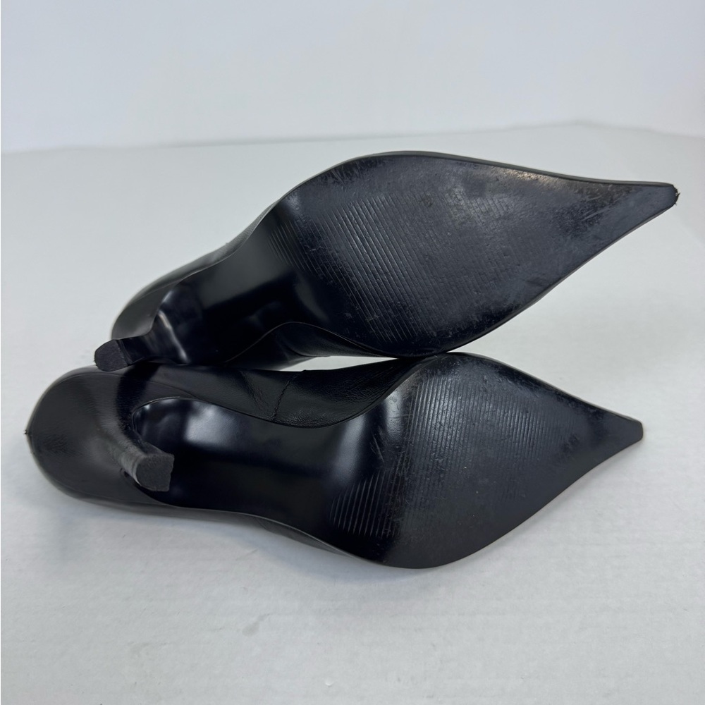 Black Leather Women's Heels - Picture 7 of 7